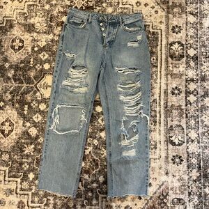 Distressed Blue Jeans for Men